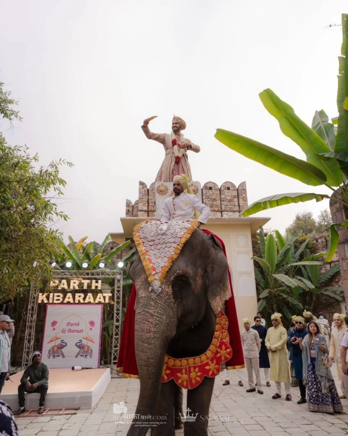 Pastel groom safa photographed in natural daylight for Begumpet